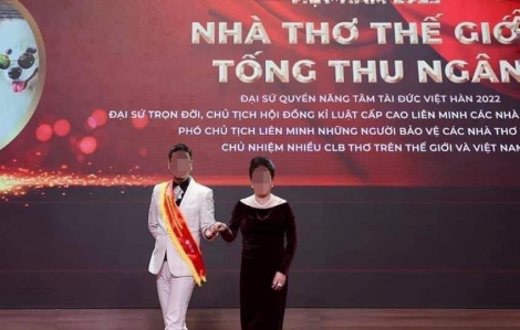 Phạt công ty tổ chức vinh danh "nhà thơ thế giới" Tống Thu Ngân 75 triệu đồng