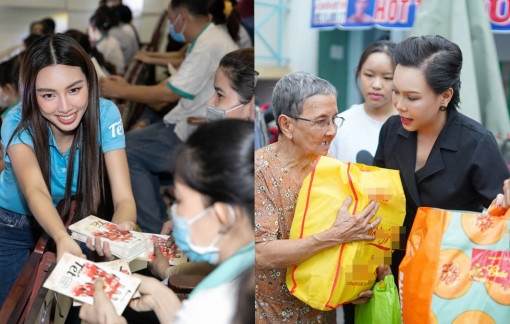 Nghệ sĩ, hoa hậu mang Tết đến cho hàng ngàn người nghèo