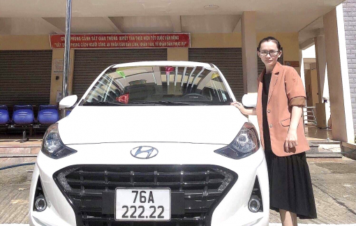 Biển số ô tô ngũ quý 222.22 được trả giá gần 500 triệu đồng