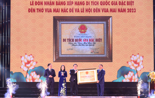 Đền thờ Vua Mai Hắc Đế trở thành di tích quốc gia đặc biệt