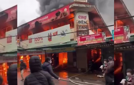 Cháy dữ dội ở chợ Tam Bạc, Hải Phòng