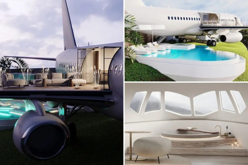 Bên trong resort Boeing có giá thuê từ 7.300 USD một đêm