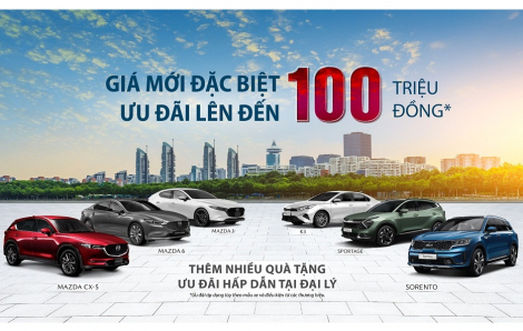 THACO AUTO công bố giá bán mới và tăng ưu đãi cho các dòng xe Kia và Mazda