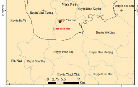 2 trận động đất ở Lai Châu và Vĩnh Phúc