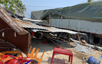 Khánh Hòa: Xe tải lao vào quán cà phê và nhà dân làm nhiều người bị thương