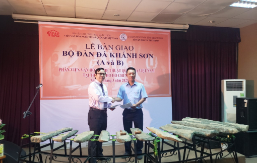 2 bộ đàn đá Khánh Sơn về với tỉnh Khánh Hoà sau 44 năm
