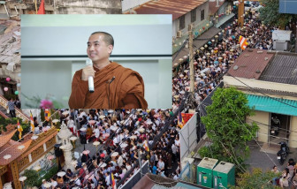 Hàng ngàn người đổ về chùa Minh Đạo để nghe thầy Minh Niệm thuyết giảng