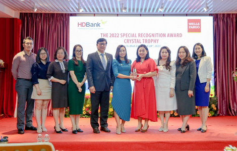 HDBank nhận giải thưởng đặc biệt chất lượng thanh toán quốc tế xuất sắc do Wells Fargo trao tặng