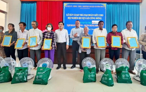 HDBank tặng 30 căn nhà đại đoàn kết cho tỉnh Tiền Giang