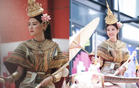 Baifern Pimchanok hóa ''nữ thần'' mừng tết Thái Lan