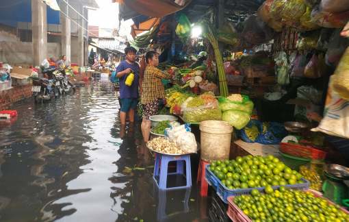 Sau cơn “mưa vàng”, người dân hì hục chống ngập