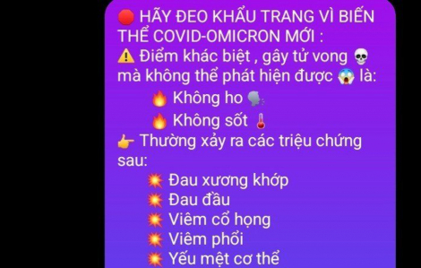 Chủng vi rút COVID-19 mới gây tử vong nhanh: Chỉ là tin đồn nhảm