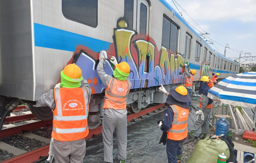 Điều tra vụ tàu Metro số 1 bị vẽ bậy