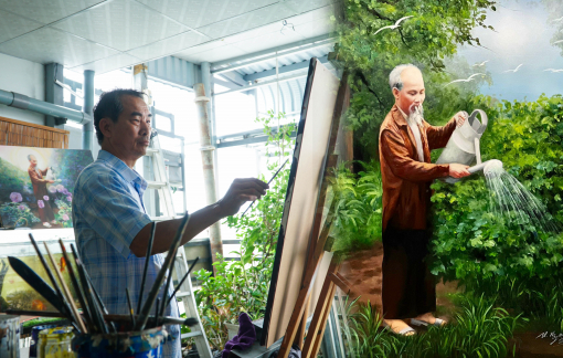 Họa sĩ Như Ngọc và những bức tranh vẽ về Bác Hồ