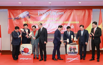 Lần đầu có đường bay thẳng đến Hiroshima, chuyến bay Vietjet đầu tiên cất cánh từ ngày 19/7