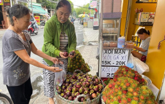 Măng cụt, chôm chôm giảm giá mạnh