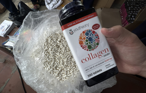 12.000 lọ thực phẩm chức năng collagen, dầu cá... nghi hàng giả bị thu giữ