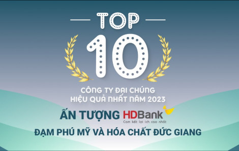 HDBank lọt Top 10 công ty đại chúng hiệu quả nhất năm 2023