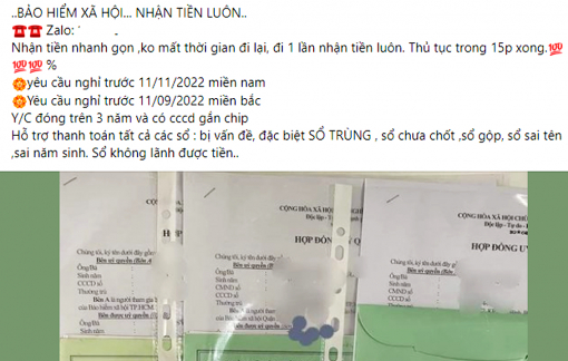 Rộ dịch vụ cầm cố, thu mua sổ bảo hiểm xã hội
