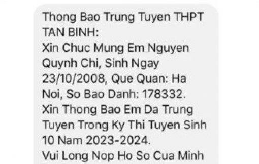 Cảnh báo đối tượng mạo danh trường THPT công lập thông báo học sinh trúng tuyển lớp 10