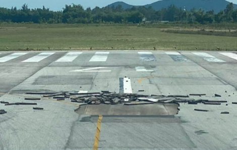 Sân bay Vinh đã khắc phục sự cố nứt đường băng