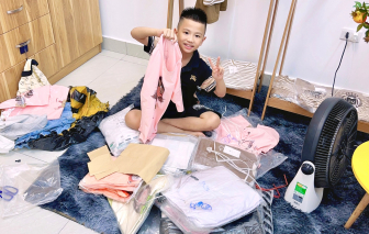 Cậu bé lớp Ba mở shop bán quần áo online lấy tiền giúp trẻ mồ côi