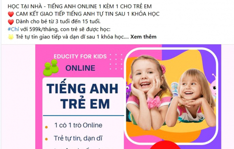 Phụ huynh bối rối giữa “rừng”  khóa học tiếng Anh trực tuyến