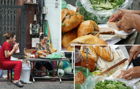 Gánh bánh mì chả thịt Huế, ngày bán 300 ổ trên vỉa hè Sài Gòn