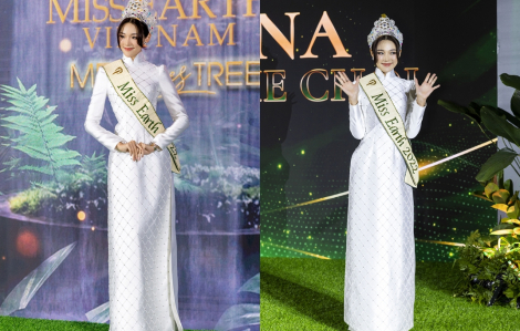 Hoa hậu Mina Sue Choi nền nã trong tà áo dài, làm đại sứ ''Miss Earth Vienam 2023''