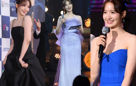 Yoona thay 3 bộ váy khi làm MC lễ trao giải Rồng Xanh 2023