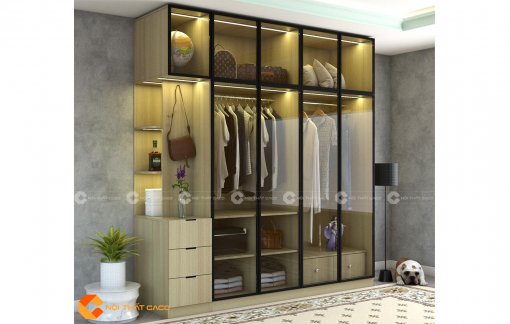 Tủ quần áo gỗ công nghiệp: Thiết kế hiện đại, độ bền 20 năm