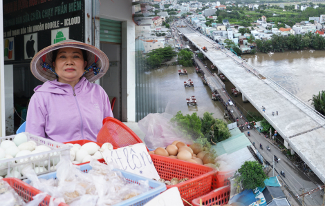 Người dân vui mừng khi thấy cầu Long Kiểng sắp hoàn thành