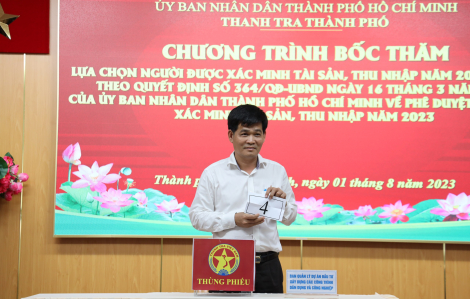 TPHCM: 168 cán bộ trúng thăm xác minh tài sản, thu nhập đợt 2 năm 2023