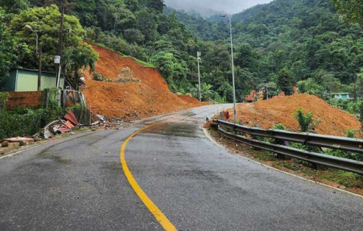 Đã xử lý xong điểm sạt lở đèo Bảo Lộc