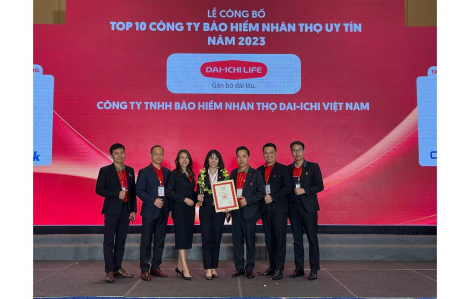 Dai-ichi Life Việt Nam đạt danh hiệu “Top 10 công ty bảo hiểm nhân thọ uy tín”