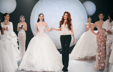 ''Ma nữ Thái Lan'' Mai Davika diện váy cưới trong show kỉ niệm của Lan Khuê