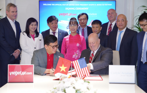 Vietjet và Tập đoàn Carlyle ký kết tài trợ tàu bay trị giá ngàn tỉ nhân chuyến thăm chính thức Việt Nam của Tổng thống Hoa Kỳ Joe Biden