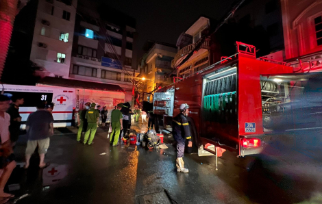 Hiện trường vụ cháy chung cư mini tại Hà Nội
