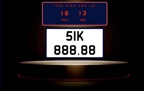 Biển số “siêu đẹp” 51K-888.88 của TPHCM đấu giá thành công hơn 32 tỉ đồng
