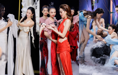 Hoa hậu Khánh Vân, Hà Thu không ngại 'khuân vác', lăn đẩy để thí sinh có ảnh đẹp nhất
