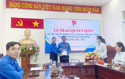 Ông Trần Anh Tiến giữ chức Bí thư Đoàn Khối các cơ quan Trung ương tại TPHCM