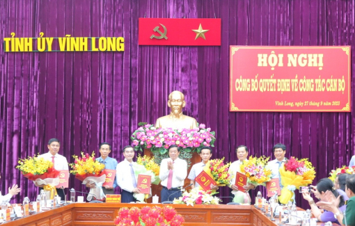 Vĩnh Long: Điều động, bổ nhiệm nhiều cán bộ lãnh đạo chủ chốt