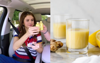 Selena Gomez uống nước gừng duy trì sắc vóc