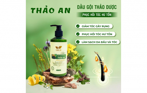 Dầu gội thảo dược Thảo An trị rụng tóc từ thiên nhiên