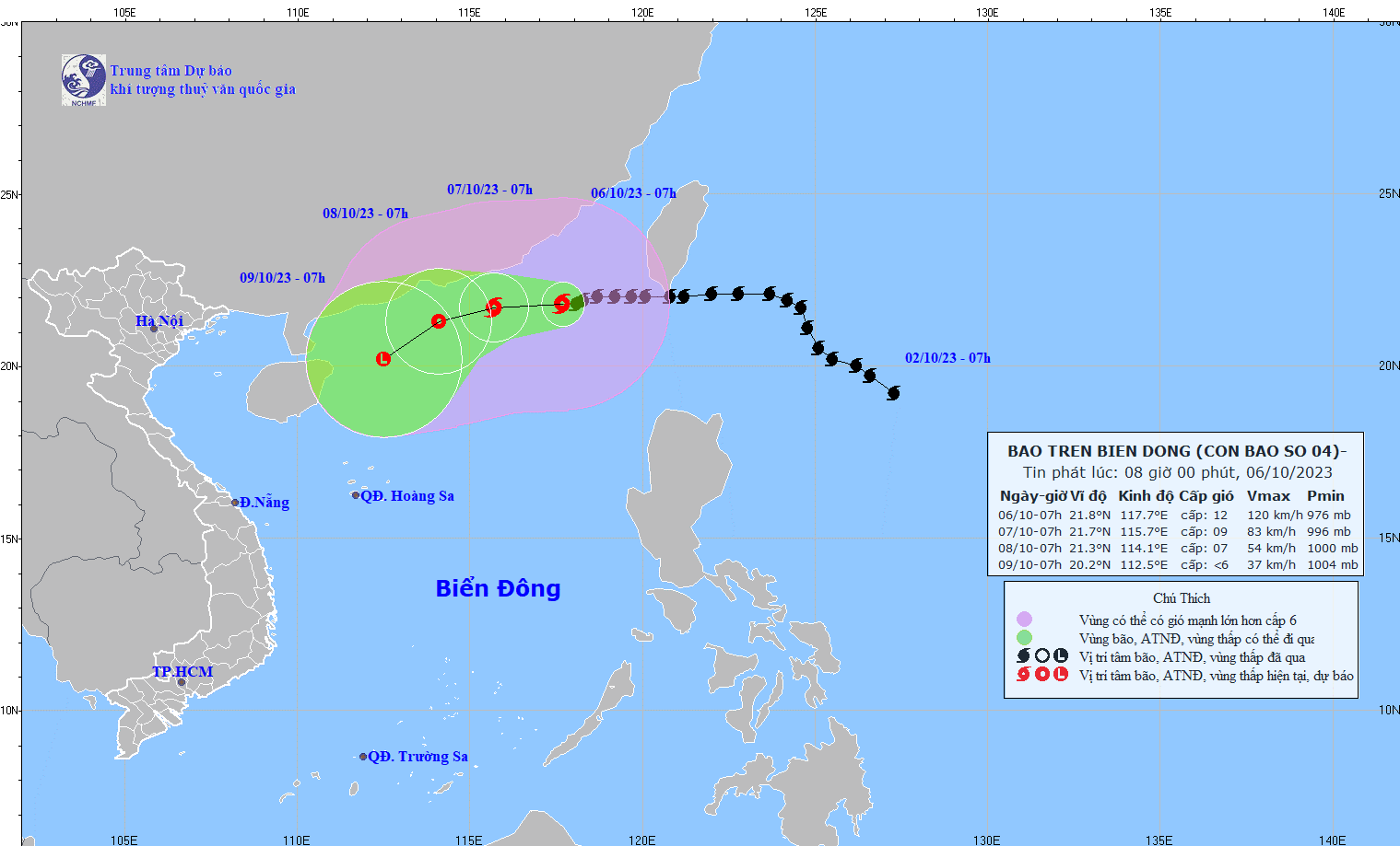 Bão số 4 vào biển Đông, TPHCM có mưa rào và dông vào chiều tối