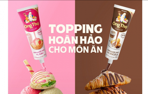 Ông Thọ sáng tạo đổi mới với dòng sản phẩm topping từ sữa vị sô cô la và dâu