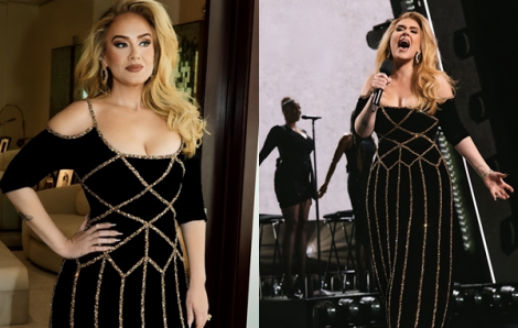"Họa mi tóc vàng'' Adele đẹp quyến rũ khi diện váy NTK Công Trí