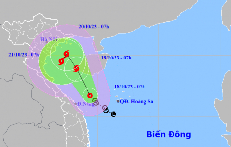 Một áp thấp nhiệt đới cách Quảng Ngãi 170km