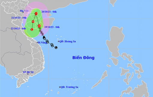 Bão số 5 sức gió giật cấp 10, di chuyển theo hướng bắc tây bắc
