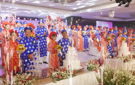 82 cặp đôi rạng rỡ trong ngày cưới tập thể